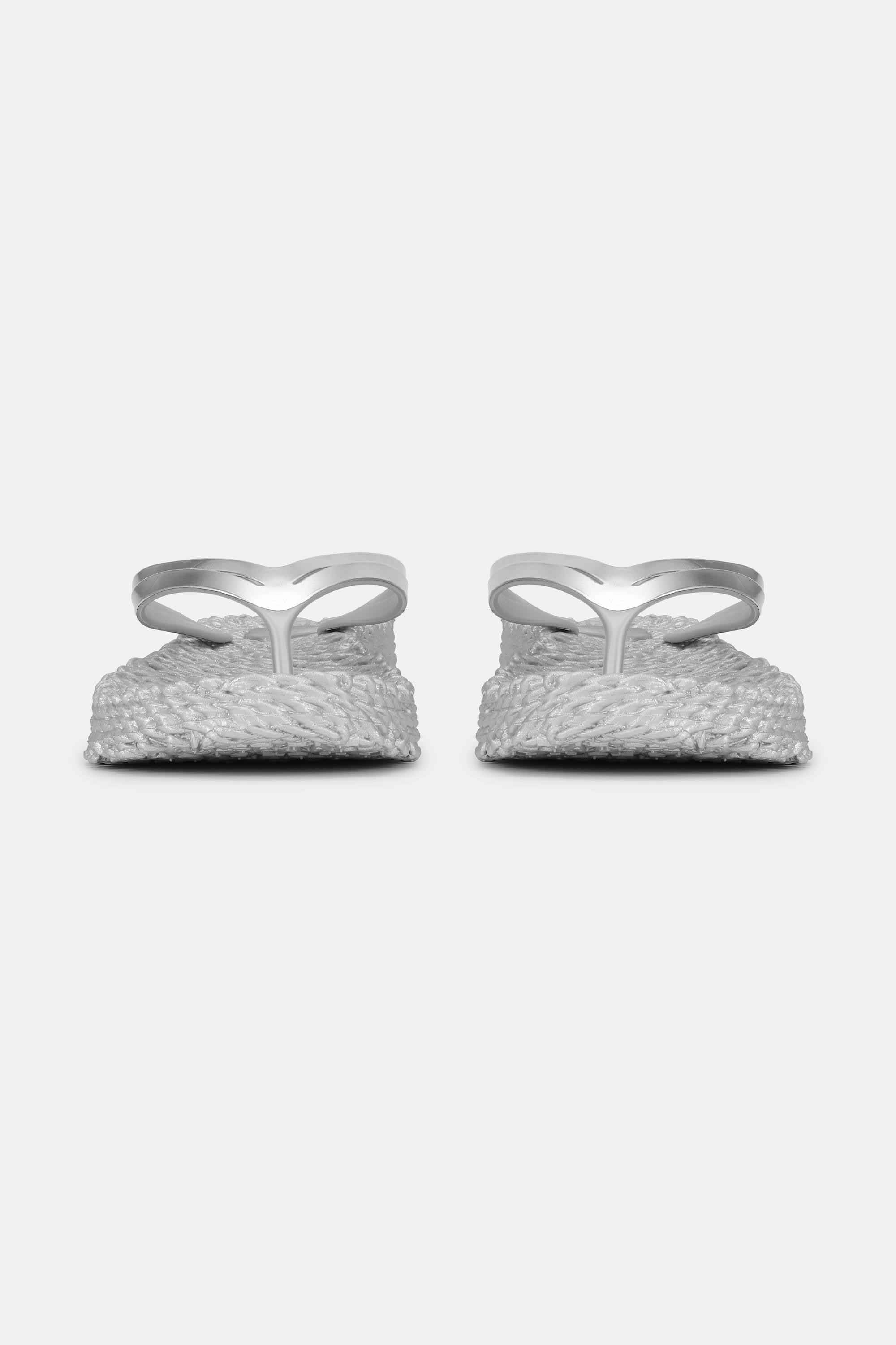 Platform Klipklapper Metallic - Silver